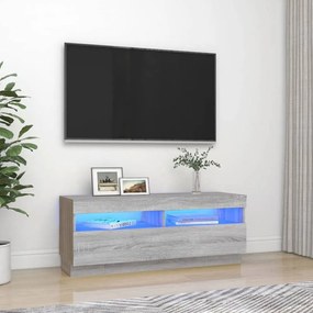 Szürke sonoma tv-szekrény led-lámpákkal 100 x 35 x 40 cm