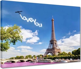 Vászonkép 40x30 Eiffel-torony I love You