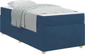 vidaXL Ágykeret matracmal Kék 80 x 200 cm szövet