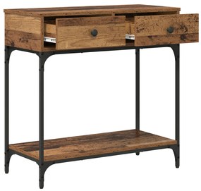 konzol asztal Régi fa 75x34.5x75 cm Műszaki fa