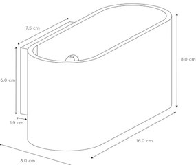 Lucide 23254/01/30 - Fali lámpa XERA 1xG9/42W/230V fekete