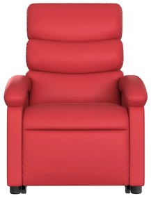 vidaXL piros műbőr felállást segítő dönthető fotel
