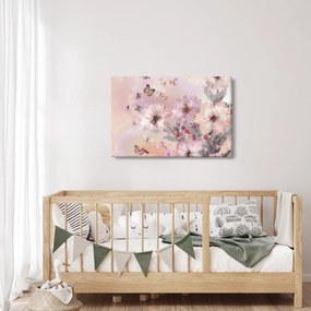 Kép - Művészeti kollázs pillangókkal (90x60 cm)