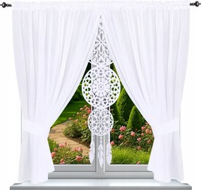 Kész függöny 150x200 Filc Panel Álomfogó függönyök fehér nappaliba sima