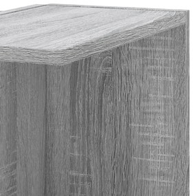 szürke sonoma szerelt fa fali sarokpolc 36,5 x 36,5 x 140 cm