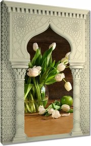Vászonkép 80x120 Fehér tulipánok
