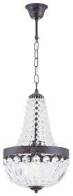 Orion HL 6-1551/1 - Kristály csillár láncon ARILA 1xE27/60W/230V barna/patinás