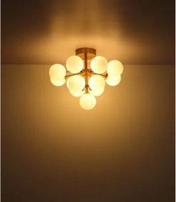 Globo 56143-13D Mennyezeti lámpa fém fekete matt, füstszínű üveg gömbök, ø: 560mm, M: 430mm, 13x G9 LED 5W 230V izzók nélkül