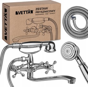 Kád Szett fali zuhany Retro zuhany csaptelep fülhallgató tömlő