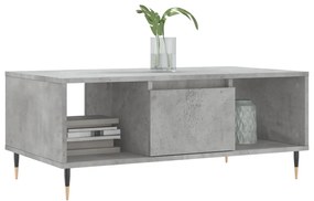 Betonszürke szerelt fa dohányzóasztal 90x50x36,5 cm