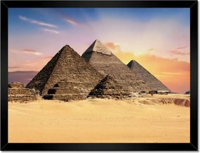 Poszterek keretben 40x30 Piramisok Egyiptom Tájkép