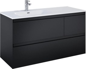 Elita Split szekrény 120x45.8x63.5 cm Függesztett, mosdó alatti fekete 168175