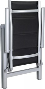 Deuba 2 darabos Premium alumínium fotel szett - ezüst