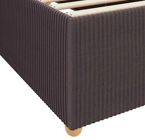 Ágykeret matraccal matracmal sötétbarna 120 x 190 cm szövet