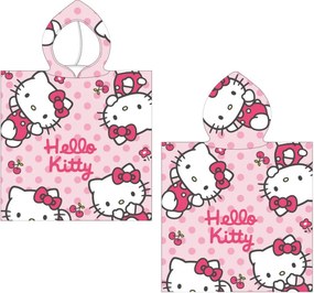Hello Kitty Cherry strand törölköző poncsó 50x115 cm (Fast Dry)