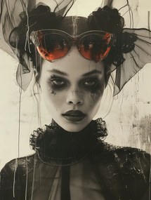 Canvas Vászonkép Portré Noir Art Deco Glamour Retro Nő 75x100