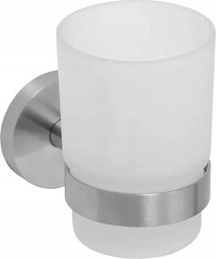 X-steel bögre, tejüveg, matt rozsdamentes acél