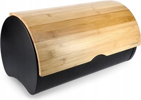 Rakel kenyértartó lekerekített fekete 38x25x21 cm Homla