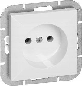 konnektor szimpla érintkező fehér süllyesztett keret nélkül Pearl sorozat