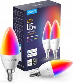 Wifi Led Izzó 5 W Rgb Szett 2 Db Vezérelhető Alkalmazás Vezérlés
