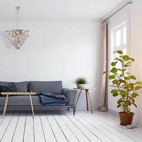 Kristály csillár láncon CHELSEA 6xE14/40W/230V