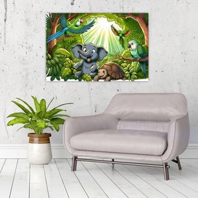 Kép - Vidám állatkák (90x60 cm)