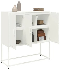 fehér acél magasszekrény 100,5 x 39 x 107 cm