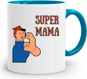Kék Bögre Anyukáknak Szuper Anya Ajándék fényképes nyomtatással