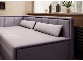 Rózsaszín zsenília kinyitható-tárolóhelyes kanapé 214 cm Fulgeo – ELTAP