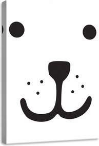 Vászonkép 50x70 Maci arc mosoly gyerek öröm egyszerű aranyos