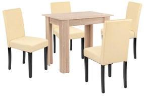 Leon 4+1 étkező garnitúra sonoma tölgy-bézs