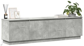 TV szekrény LED beton szürke 180x38x49 cm műgyanta