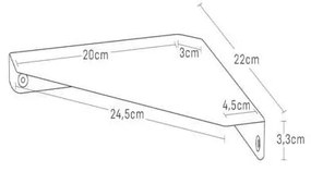 Fehér fém fali sarokpolc 22 cm Tower – YAMAZAKI