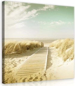 Vászonkép 40x40 Tengeri táj tengerpart dűnék nyugalom természet nyár pihenés