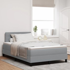 Box Spring Ágy Matraccal Világosszürke 120x200 cm Szövet