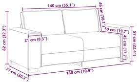 sötétszürke kordbársony szövet loveseat kanapé 140 cm