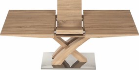 Étkezőasztal, tölgy, 160-200x90 cm, BONET NEW TIP 2