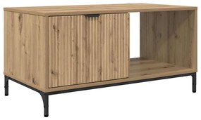 Dohányzóasztal kézműves tölgy 90 x 49 x 46 cm Faanyag