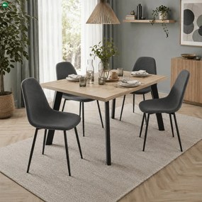 Jídelní židle, šedá, látka, CT-V2972 GREY2
