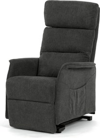 Szürke elektromos relaxfotel kábeles vezérléssel, szövet kárpitozással, TV-L8960 GREY2