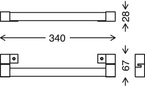 Briloner 2107-015 - SPLASH LED für Badspiegel 8W 230V IP44