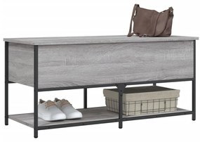 szürke sonoma színű szerelt fa tárolópad 100 x 42,5 x 47 cm