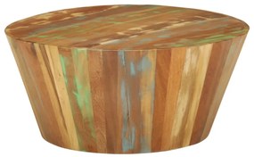 Tömör újrahasznosított fa dohányzóasztal Ø65 x 31 cm