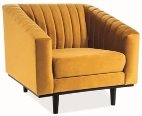 Asprey Velvet fotel, sárga / fekete