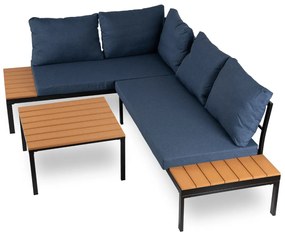 Kerti Ülőgarnitúra Sötétkék/Fekete Színben. NORMAN