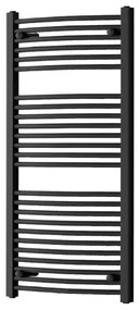 Íves törölközőszárító radiátor 1200x600 mm fekete