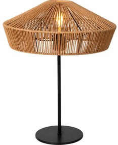 Lucide 10513/40/72 - Asztali lámpa YUNKAI 1xE27/60W/230V barna