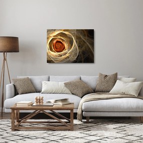 Üveg kép - Absztrakt rózsák tüzes színekben (70x50 cm)