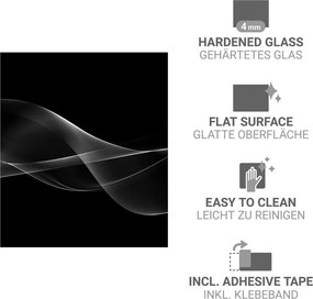 Edzett üveg falvédő tűzhelyhez 70x60 cm Smoke – Wenko