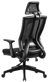 Ello ergonómikus irodai forgószék deréktámasszal, fejtámasszal, 3D Air mesh hálós